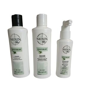 New Nioxin Scalp Relief Sensitive Thickening Kit  Set of 3 NWOB
